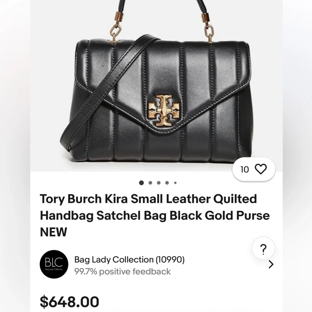 TORY BURCH SMALL KIRA SATCHEL TOP HANDLE BAG - Picture 9 of 14